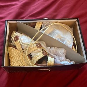 NWOT!  Very stylish woven wedge heeled sandal!